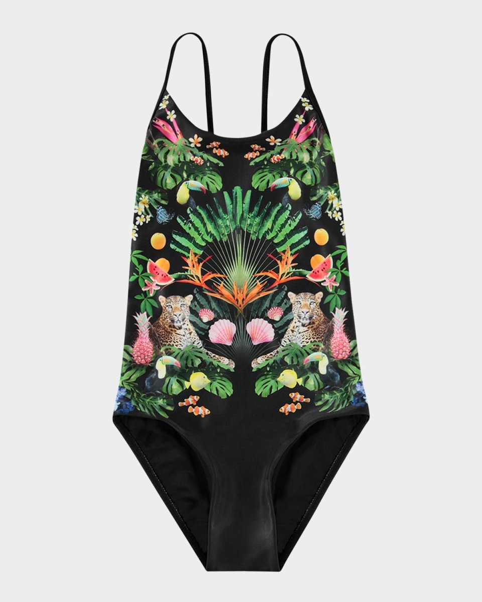 Girl's Nanna Printed One-Piece Swimsuit, Size 8-14